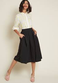 Black A Line Skirt Mini Classic Majesty Midi Skirt In Black A Line Skirt Outfits Midi Skirt Outfits Summer Spring Skirt Outfits