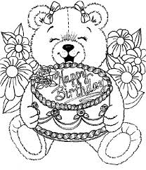 Teddy Bear Holding A Birthday Cake Coloring Pages Letscolorit Com Happy Birthday Coloring Pages Birthday Coloring Pages Bear Coloring Pages
