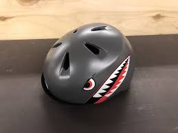 kids bern helmet nino satin grey flying tiger bmx shop cave