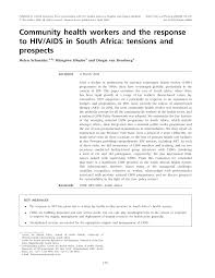 The caregiver is generally required to. Pdf Community Health Workers And The Response To Hiv Aids In South Africa Tensions And Prospects