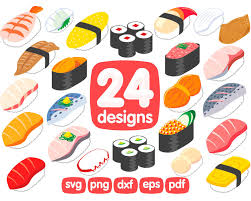 Sushi Clipart Food Clipart Japanese Clipart Sushi Roles Etsy In 2020 Cute Clipart Clip Art Food Clipart