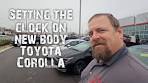 Toyota Corolla setting the clock on a 2024 and 2025 - YouTube