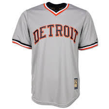 1976 1984 Detroit Tigers Road Cool Base Mens Replica Jersey