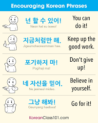 How to encourage someone in korean. Learn Korean Koreanclass101 Com On Twitter How To Encourage Your Korean Speaking Friends Click Here For More Helpful Phrases In Korean Https T Co Jqjw0ffsz6 Https T Co 0evjf8nbid