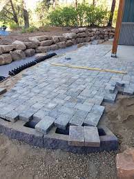 Existing Concrete Patio Extended With Pavers Extending Patio Patio Stones Diy Patio Pavers