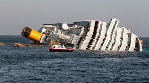 cruise ship sinks off italian coast