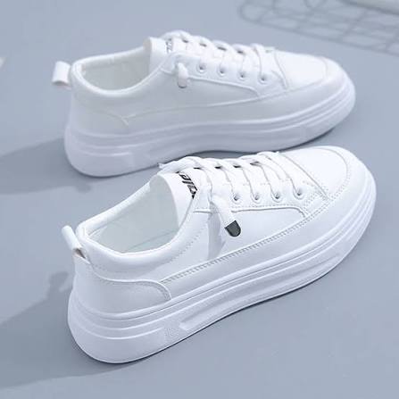 (FLASH SALE XẢ KHO) Giày Sneaker Da Nữ G55 Màu Trắng Đẹp Phong Cách Thời Trang Học Sinh Sinh VIên Đi Học Đi Chơi