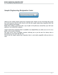 Your colleagues will expect some sentimentality, so. Fillable Online Sample Engineering Resignation Letter Sample Engineering Resignation Letter Fax Email Print Pdffiller