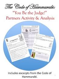 The Code Of Hammurabi You Be The Judge Activity Bundle For Mesopotamia Critical Thinking Activities Higher Order Thinking Skills 6th Grade Social Studies