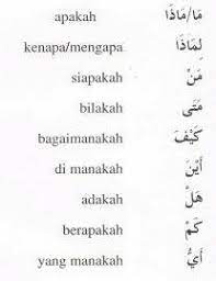Kata kerja, kata benda, kata sifat, kata sambung, kata tanya, kata hubung, dan hanya saja, seluruh kata dalam bahasa arab bisa dikelompokkan menjadi 3 kelompok besar, yaitu isim (kata benda, kata sifat, nama), fi'il (kata. Kosakata Kata Tanya Belajar Bahasa Arab Facebook