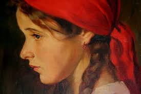 Lajos Rezes Molnar Portrait of a Hungarian beauty Fineart