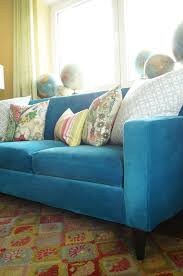 Finally A Blue Velvet Sofa Blue Velvet Sofa Curtains Living Room Blue Living Room