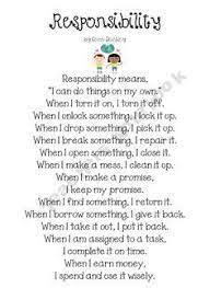 Image Result For Responsibility Poems For Kids Teaching Responsibility Teaching Teaching Kids