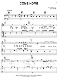 Come Home By Onerepublic Sheet Music Sheet Music One Republic Learn Music