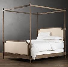 A typical canopy bed usually features posts at each of the four corners extending four feet high or more above the mattress. Vienne French Four Poster Bed Metal Beds Restoration Hardware
