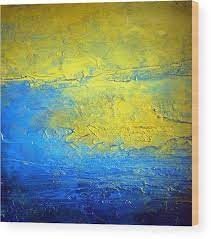 4.4 out of 5 stars 85. Blue And Yellow Abstract Painting Sirius The Brightest Glow In The Night Sky Wood Print By Holly Anderson