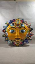 Sold at Auction: Vtg Mexican Talavera Ceramic Sun Face Wall Decor