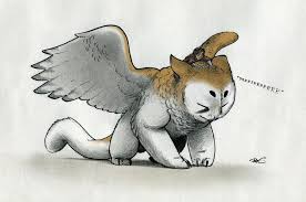 Owl Griffin Scritching Time By Robthedoodler On Deviantart Mythical Creatures Art Creature Drawings Fantasy Creatures