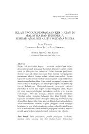 By penerbit universiti kebangsaan malaysia (ukm press). Pdf Iklan Produk Penjagaan Kesihatan Di Malaysia Dan Indonesia Sebuah Analisis Kritis Wacana Media