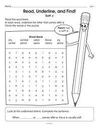 Read Underline And Find Soft C Lesson Plans The Mailbox Word Bank Phonics Lesson Plans