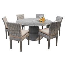 3.3 out of 5 stars, based on 6 reviews 6 ratings current price $999.99 $ 999. Oasis 60 Round Glass Top Patio Dining Table With 6 Chairs In Wheat Walmart Com Patio Dining Table Round Outdoor Dining Table Patio Dining