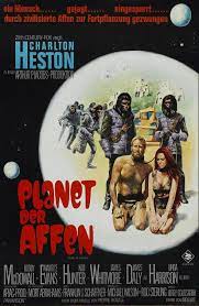 Auf grausame weise mißbrauchen die herrschenden affen eine primitive menschenrasse für experimente und zur. Planet Der Affen 1968 Ot Planet Of The Apes German Poster 9 5 10 Planet Of The Apes Movie Posters Plant Of The Apes