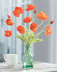 These best artificial flowers look so realistic; Shop California Poppies Silk Flower Arrangement At Petals
