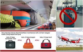 Penumpang hanya diizinkan membawa 1 (satu) buah tas kabin berukuran 56 x 36 x 23cm (sudah termasuk dengan gagang dan roda tas), yang. Terkini Hanya Satu Beg Muat Letak Bawah Tempat Duduk Sahaja Dibenarkan Bawa Masuk Dalam Kabin Airasia Libur