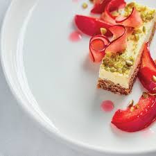 Yogurt Bars With Candied Plums Delicious Desserts Easy Desserts Desserts