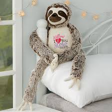 Sloths have always been one of my favorite animals, so he had to be just right, from the shade of his fur to his distinctive eye she has named the baby sloth giuseppe, and the mama sloth's name is pending. I Love You Slow Much Personalized Sloth Stuffed Animal