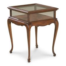 Shop our best selection of curio cabinets to reflect your style and inspire your home. Handmade Cherry Glass Top Curio Table Overstock 8911206