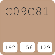 Cloverdale Paint Earthy Tan 8568 C09c81 Hex Color Code