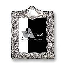 Acquista Online Cornice Portafoto Rettangolare In Argento 925 Lavorazione Floreale In Rilievo Argento 925