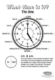 The Time Clock Cool Coloring Pages Telling Time Activities Time Worksheets English Primary School