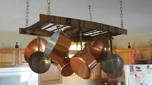 Beautifully Designed Pan Pot Holder Intended For Ceiling Display Over Island Kitchen Pot Rack Hanging Pot Rack Whiskey Barrel