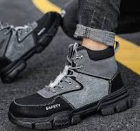 Waterproof Microfiber Leather Steel Toe Lightweight Safety Work Boots