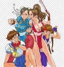 Capcom vs. SNK 2 Capcom vs. SNK: Millennium Fight 2000 Cammy Chun-Li Mai  Shiranui, Street Fighter, friendship, illustrator, fictional Character png  | PNGWing
