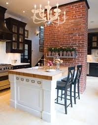 15 cozy and practical kitchen island with seating home loof. Love This Brick Wall Brick Kitchen Sweet Home Home