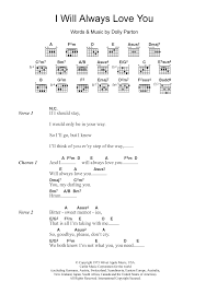 Quer baixar livros em pdf, manuais, exames resolvidos, editais!? I Will Always Love You Sheet Music Whitney Houston Guitar Chords Lyrics