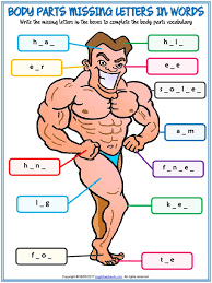 On the back they write stats about the word like its definition or how to use it in a sentence. Body Parts Vocabulary Esl Missing Letters In Words Worksheets For Kids