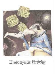 $4.95 mickey mouse™ birthday card. Amazon Com Hieronymous Birthday Funny Birthday Card Weird Medieval Art Humor Handmade