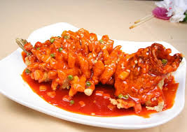 The delicious sweet and sour fish now is ready to be served. Deep Fried Sweet And Sour Fish My Favorite Dish While I Was In China Normally With Pine Nuts On Top Real Chinese Food Food Asian Recipes