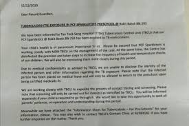 Pcf sparkletots woodlands (blk 853) child care centre or preschool in woodlands: Tuberculosis Case Reported At Bukit Batok Pre School Moh Says No Risk Of Further Exposure Singapore News Asiaone