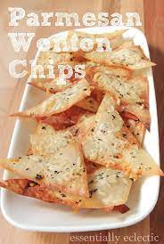 Parmesan Wonton Chips Recipe Mom Makes Joy Recipe Wonton Chips Wonton Recipes Wonton Wrapper Recipes