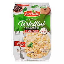 Serving frozen pasta provides the carbohydrates needed for energy, and depending on what tortellini or ravioli are stuffed with, can also offer a serving or two of protein. Our Family Frozen Cheese Tortellini With Ricotta Romano Cheeses Pasta Rice Martin S Super Markets
