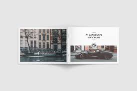 Free all free mockups brochures. A4 Landscape Brochure Mockup In Stationery Mockups On Yellow Images Creative Store