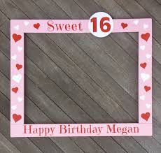 Diy 18th Birthday Photo Booth Props Sweet 16 Photo Booth Frame 16th Birthday Party Prop Etsy In 2020 Birthday Party Decorations Diy Girl Sweet 16 Photos 16th Birthday Party