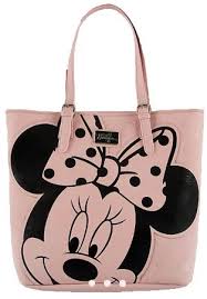 Disney Boutique Tote Bag Minnie Mouse Face With Coin Purse Disney Tote Bags Disney Purse Bags