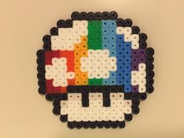 Rainbow Mushroom Perler Beads By Bjrnbr Bjorn Borjesson Diy Perler Beads Perler Bead Patterns Perler Beads