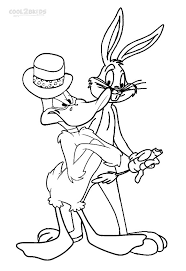 Bugs bunny on a skateboard penciling for kids. Printable Bugs Bunny Coloring Pages For Kids